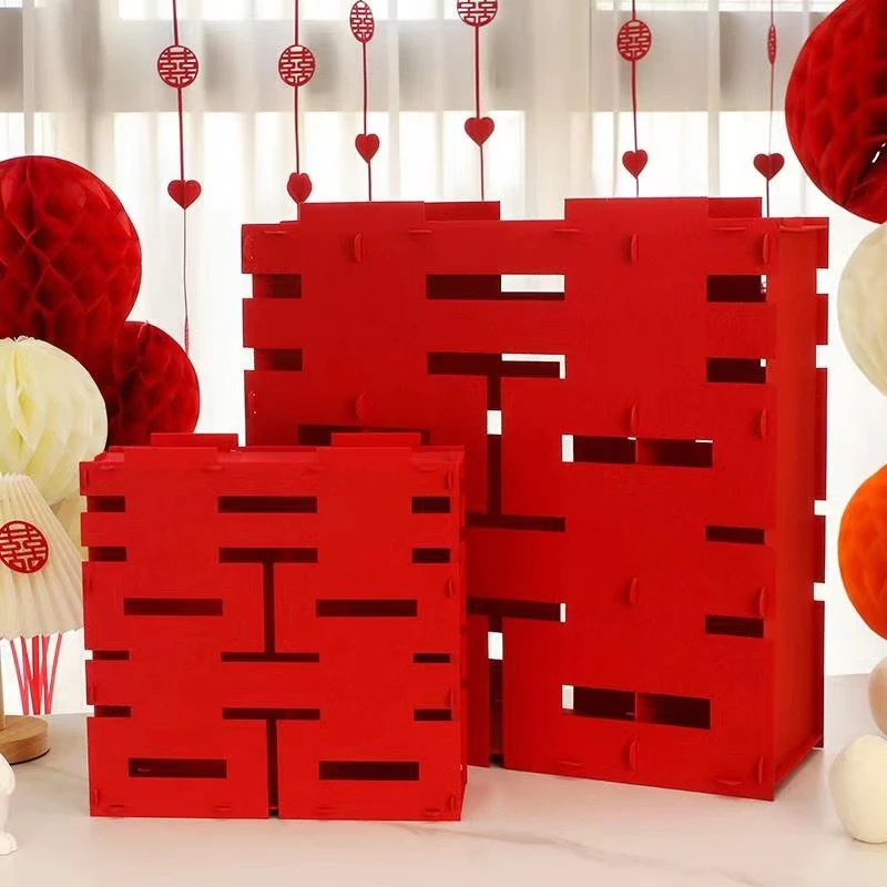 婚房布置加厚立体喜字摆件结婚新房卧室客厅摆台装饰婚庆用品加厚