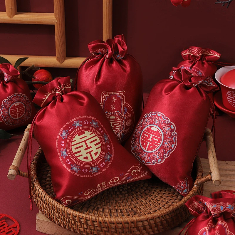 喜糖袋子结婚专用宝宝满月糖果袋礼袋喜袋婚礼喜糖盒子回礼包装袋