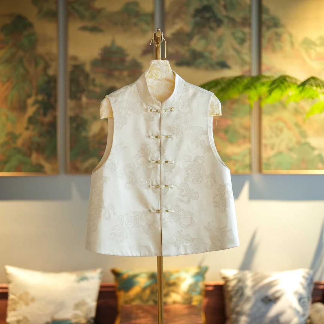 蓝大【诗页】新中式国风马甲7047