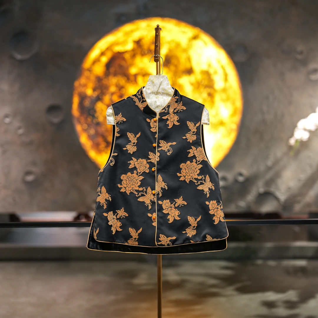 蓝大【和旭】新中式桑蚕丝马甲7027