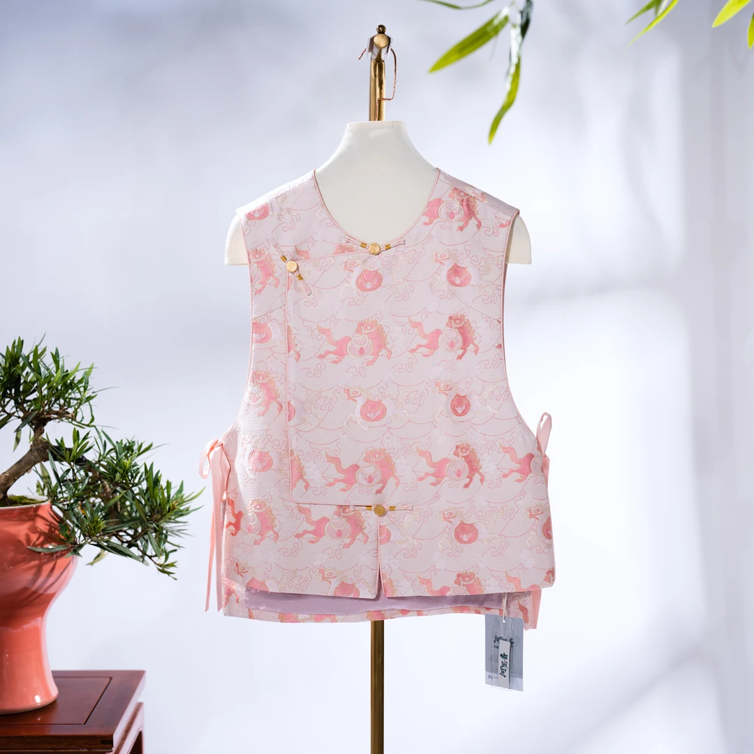 蓝大【夏月】桑蚕丝马甲9920