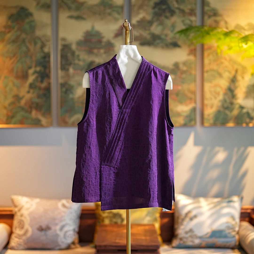 蓝大【紫萱】桑蚕丝夏季背心上衣6350