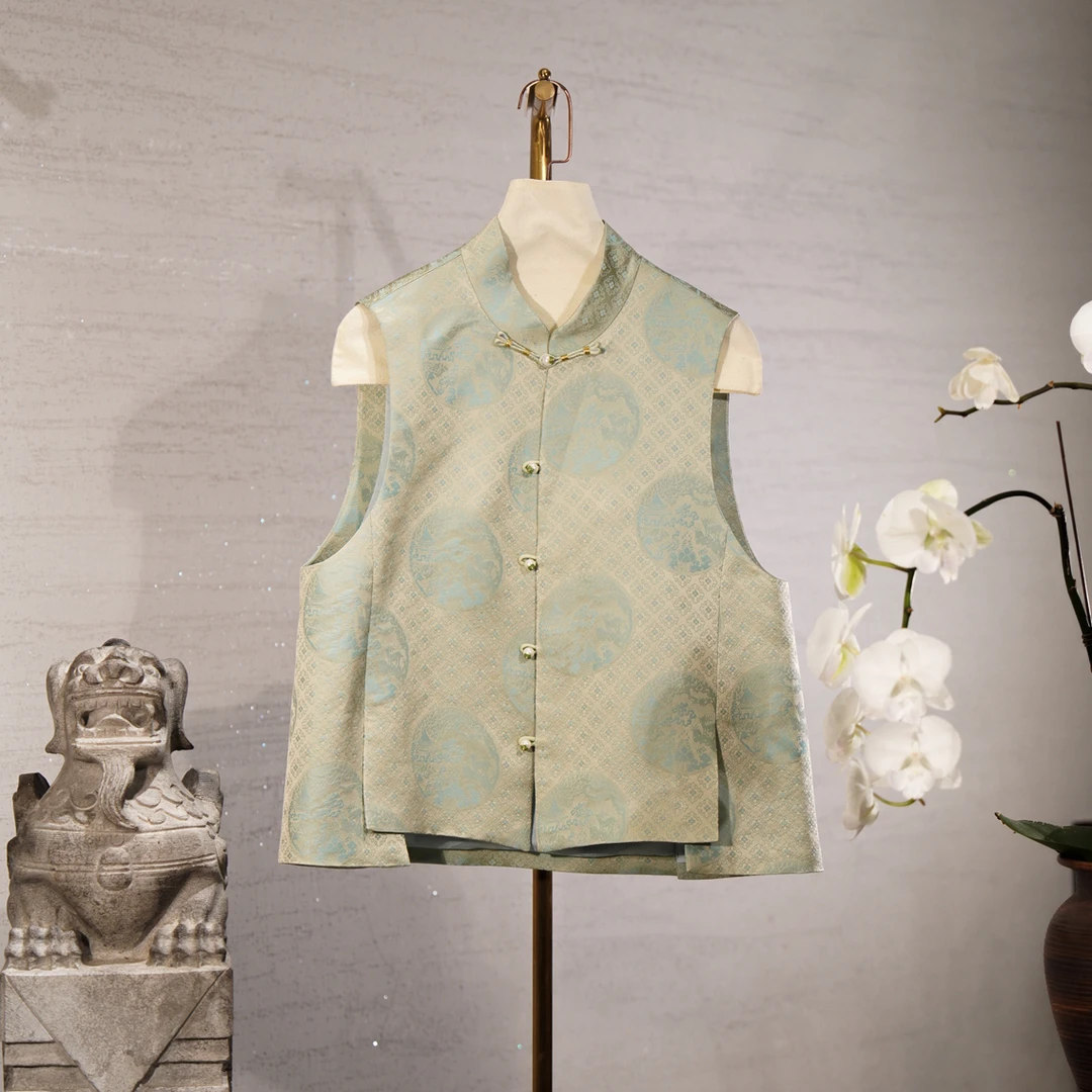 蓝大【阿姻】桑蚕丝马甲6205