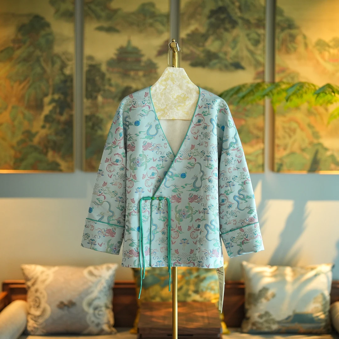 蓝大【迎冬】桑蚕丝新中式长袖外套6607