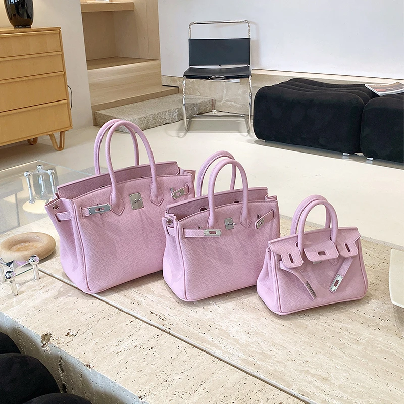 小众包包新款女2025网红爆款单肩斜挎包高级感洋气手提铂金包银扣