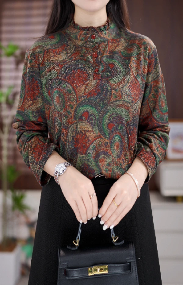 2024新款百搭时尚显瘦气质宽松减龄洋气打底衫上衣Y058