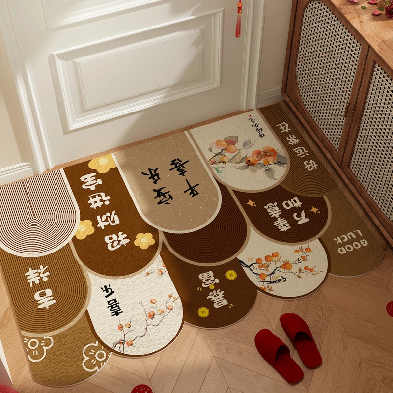 乔迁之喜地垫入户门垫2024新款可擦洗pvc皮革门垫家用门厅换鞋垫