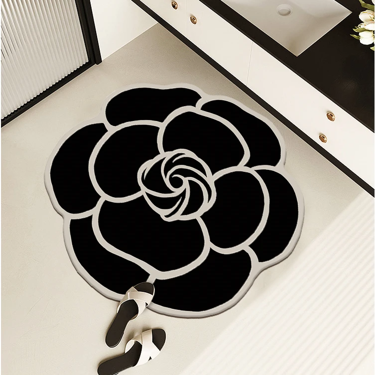 小香风浴室防滑垫硅藻泥吸水地垫卫生间地垫异形脚垫浴缸防滑垫