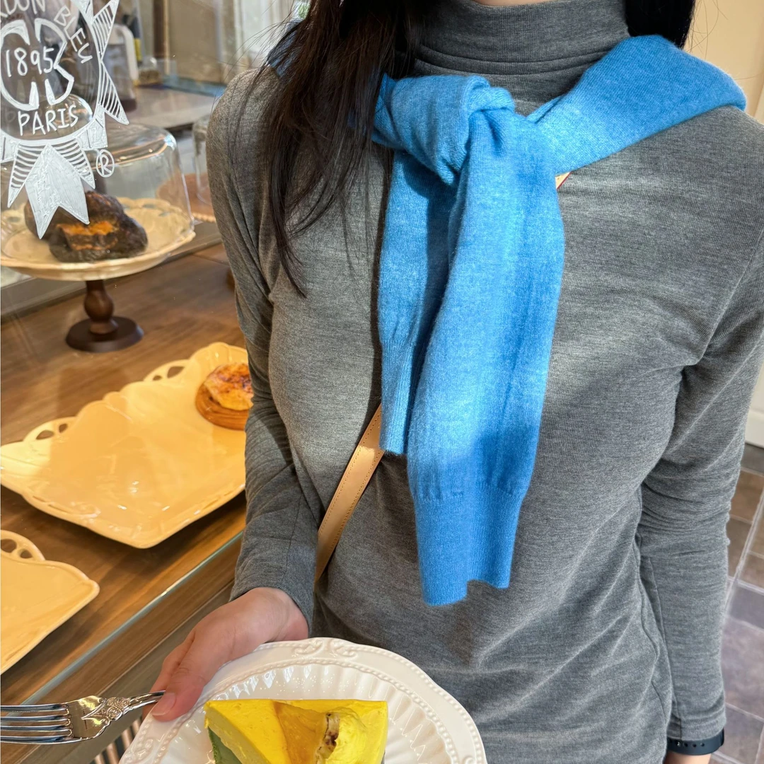 GREATRIVER【云感T恤】半高领灰色面膜打底衫24秋冬百搭 软糯亲肤