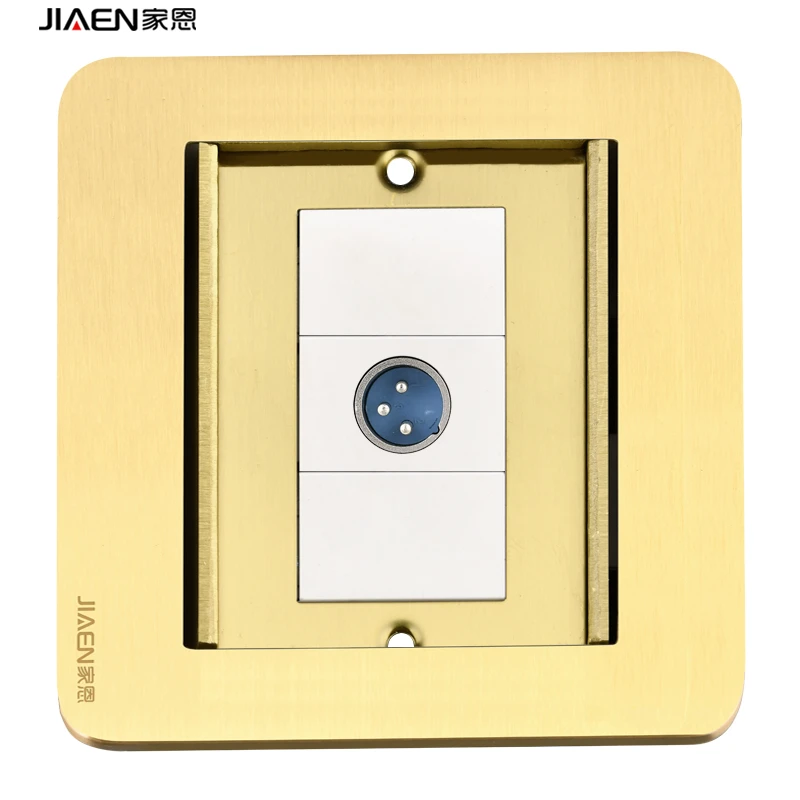 卡侬公音频地面插座麦克风话筒卡农地插3芯卡侬头大三芯地板插