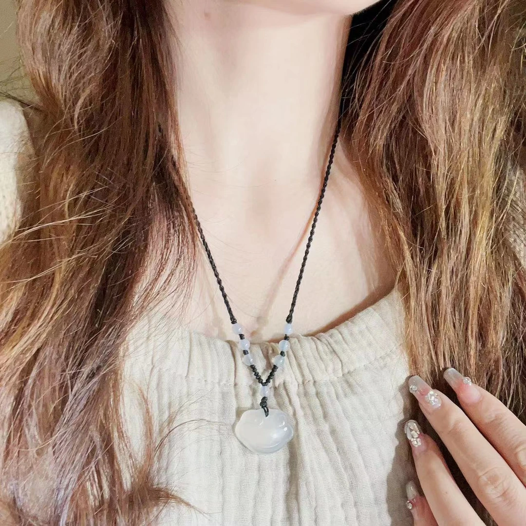 【新店福利】天然白冰如意吊坠情侣款气质百搭冰透清新款多样性发货