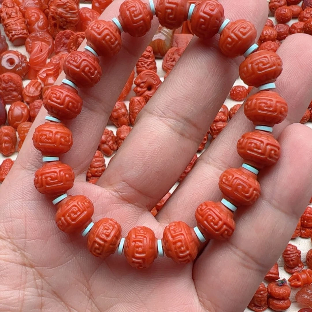 南红玛瑙配饰未镶嵌