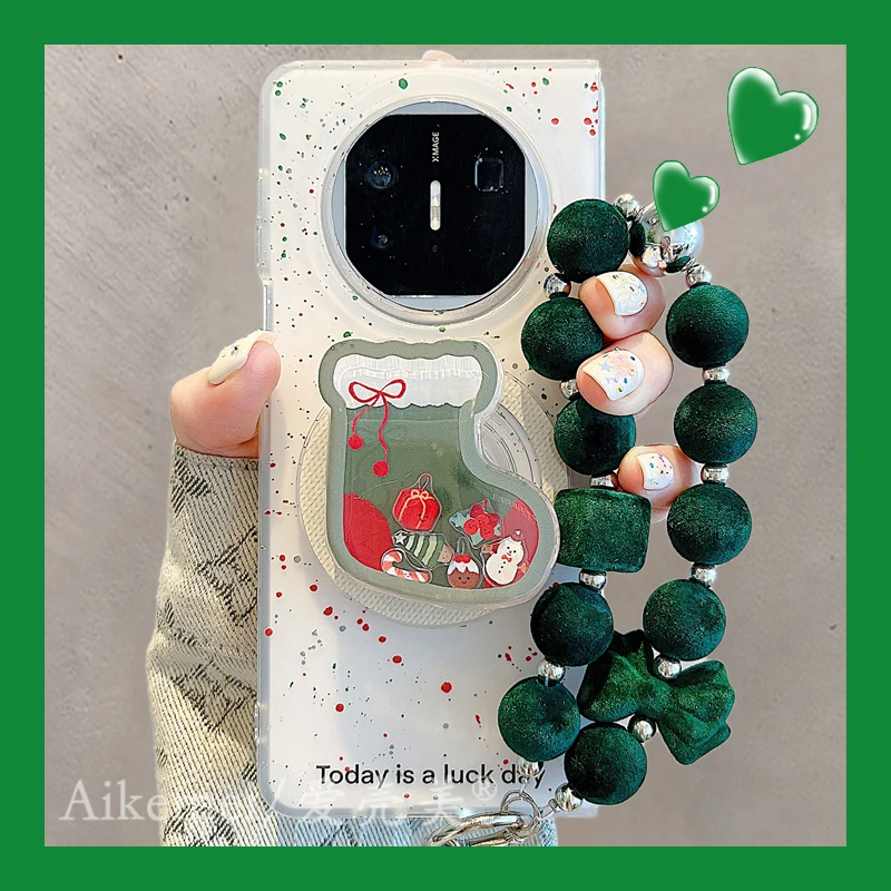 适用华为mateX5折叠屏手机壳圣诞袜摇摇乐Matex3典藏版磁吸支架女