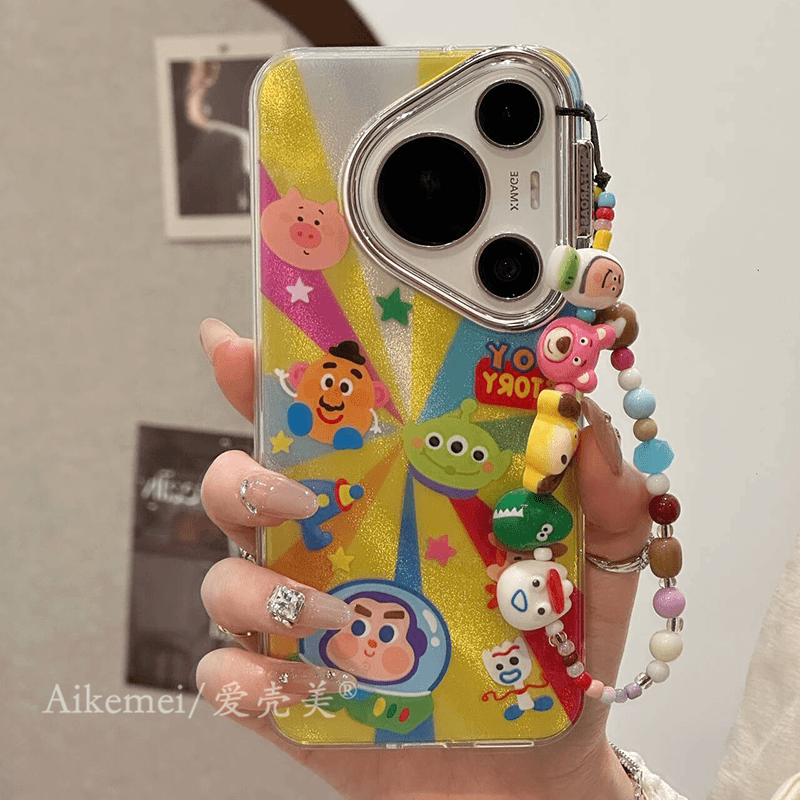 适用华为pura70pro+手机壳p60pro玩具总动员p50pro彩色链条nova12