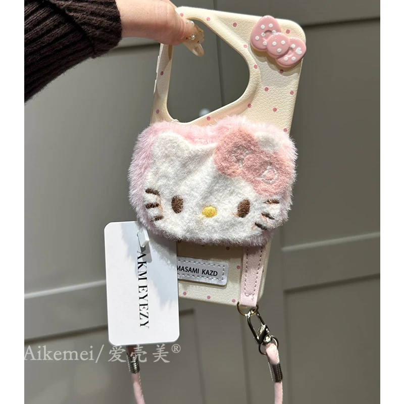 适用华为pura70pro+手机壳Pura70Ultra可爱立体p60pro刺绣Kitty猫