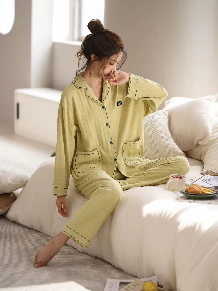 网红主播睡衣套装蕾丝显瘦气质辣妹夏季睡衣舒适绿色轻奢睡衣套装