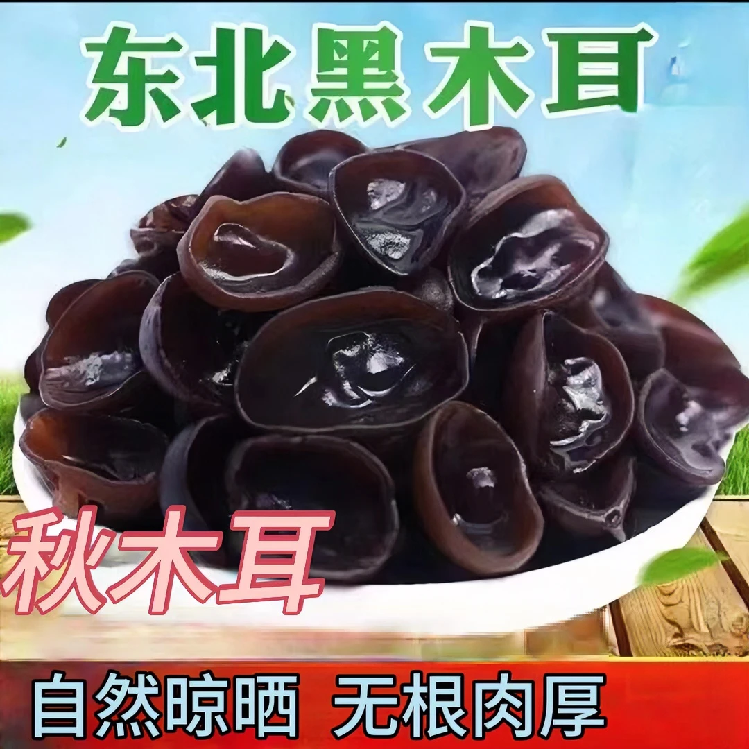 正宗东北特产黑木耳无根肉厚无添加自然晾晒产地东北黑木耳