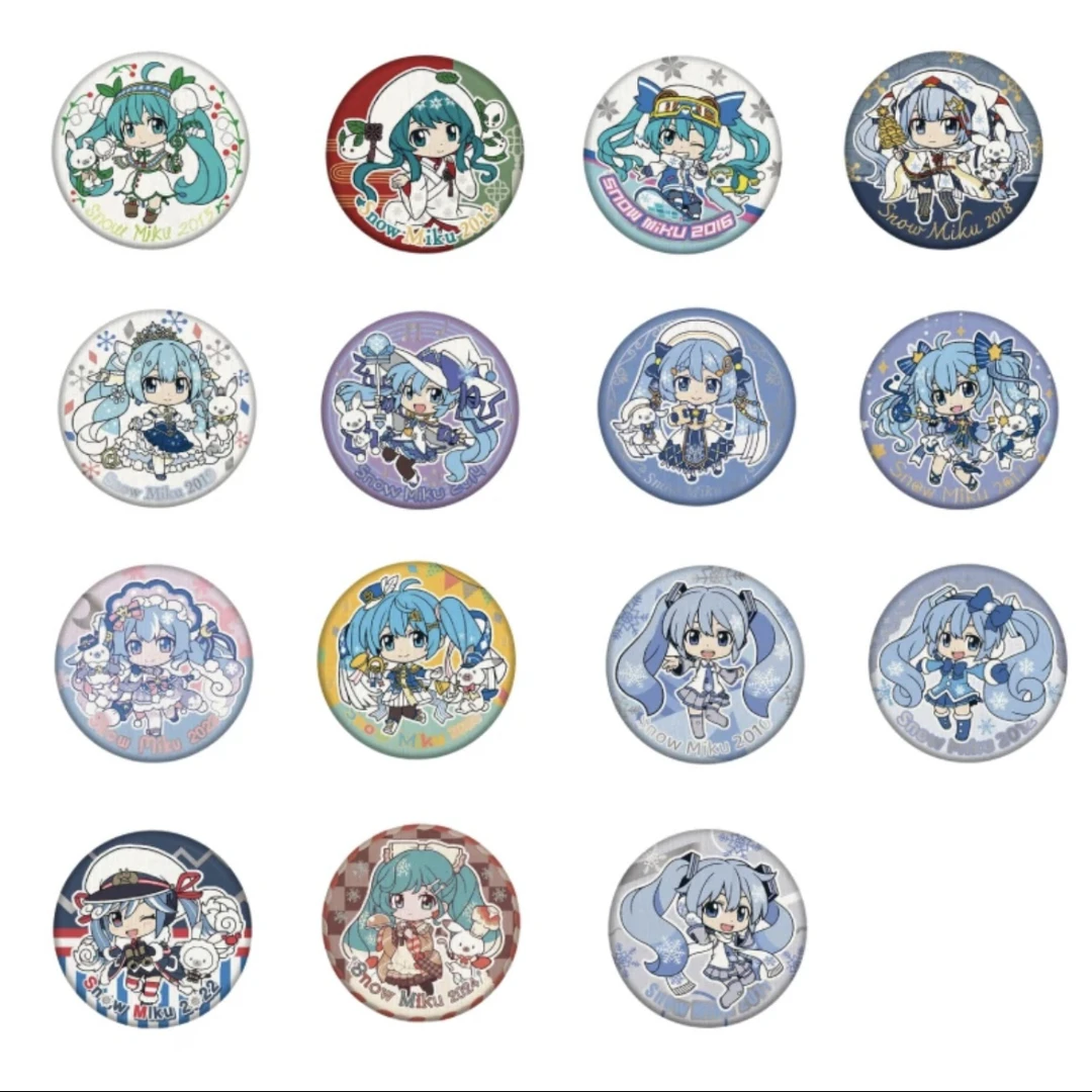 【初音未来】 雪初音 刺绣吧唧徽章盲盒（默认代拆）
