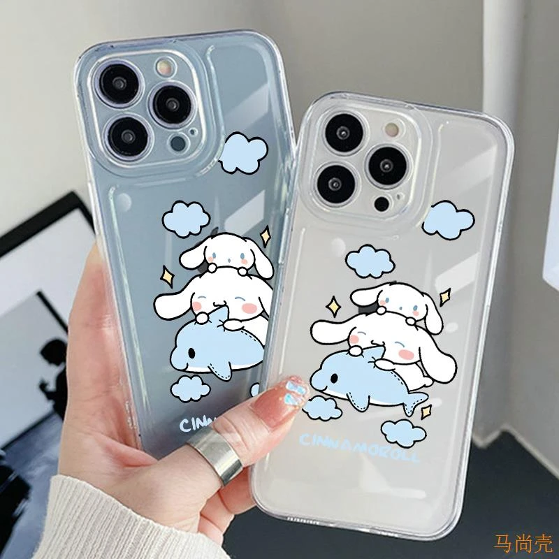 海豚玉桂狗苹果15手机壳iPhone14promax趣味13/12透明11全包防摔x