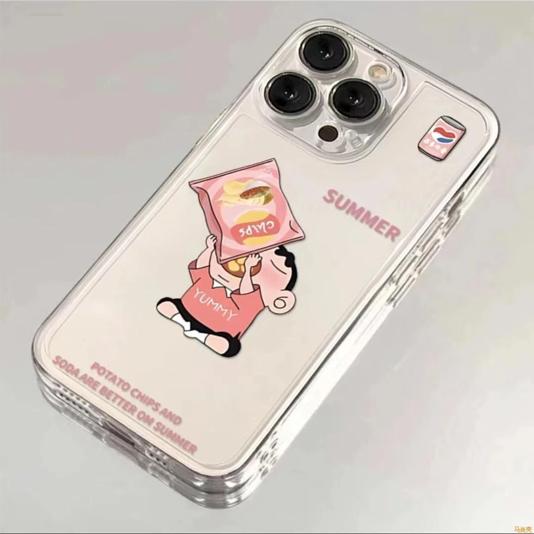 卡通薯片小新适用iPhone15/13苹果14手机壳11全包78软壳xr/xsmax