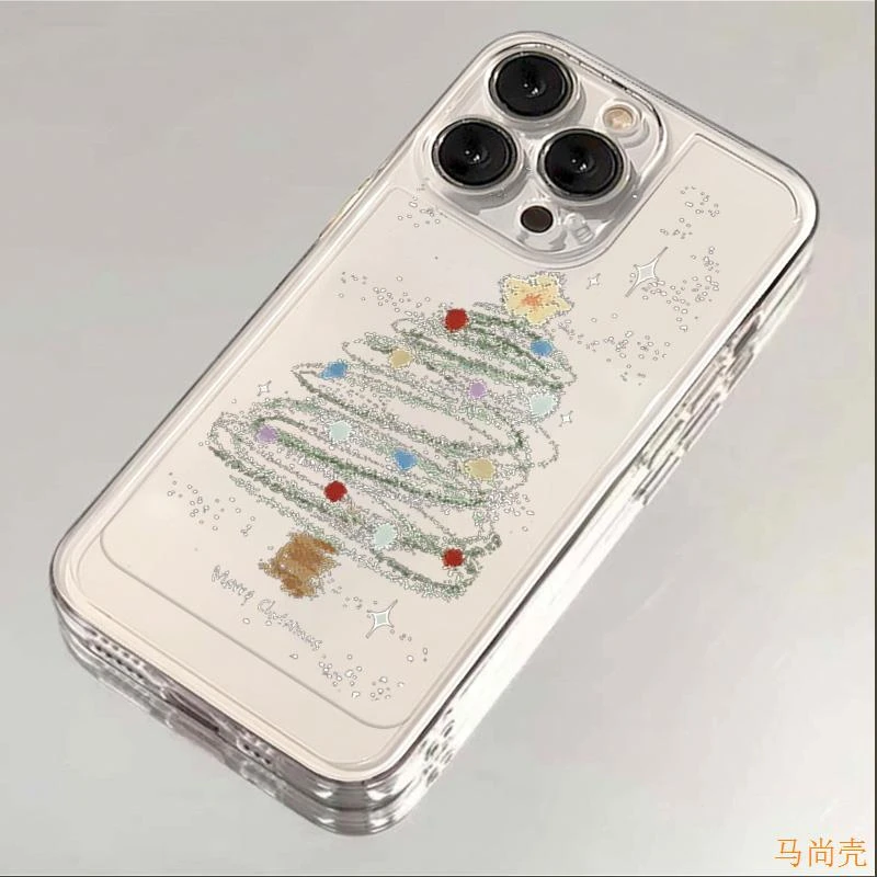 圣诞树苹果15手机壳iPhone14promax太空壳13/12个性11全包防摔x