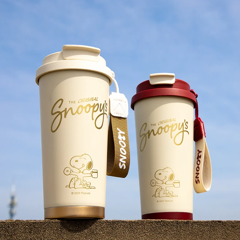 官方正品Snoopy史努比保温杯咖啡杯便携情侣随手杯男女精致双饮杯