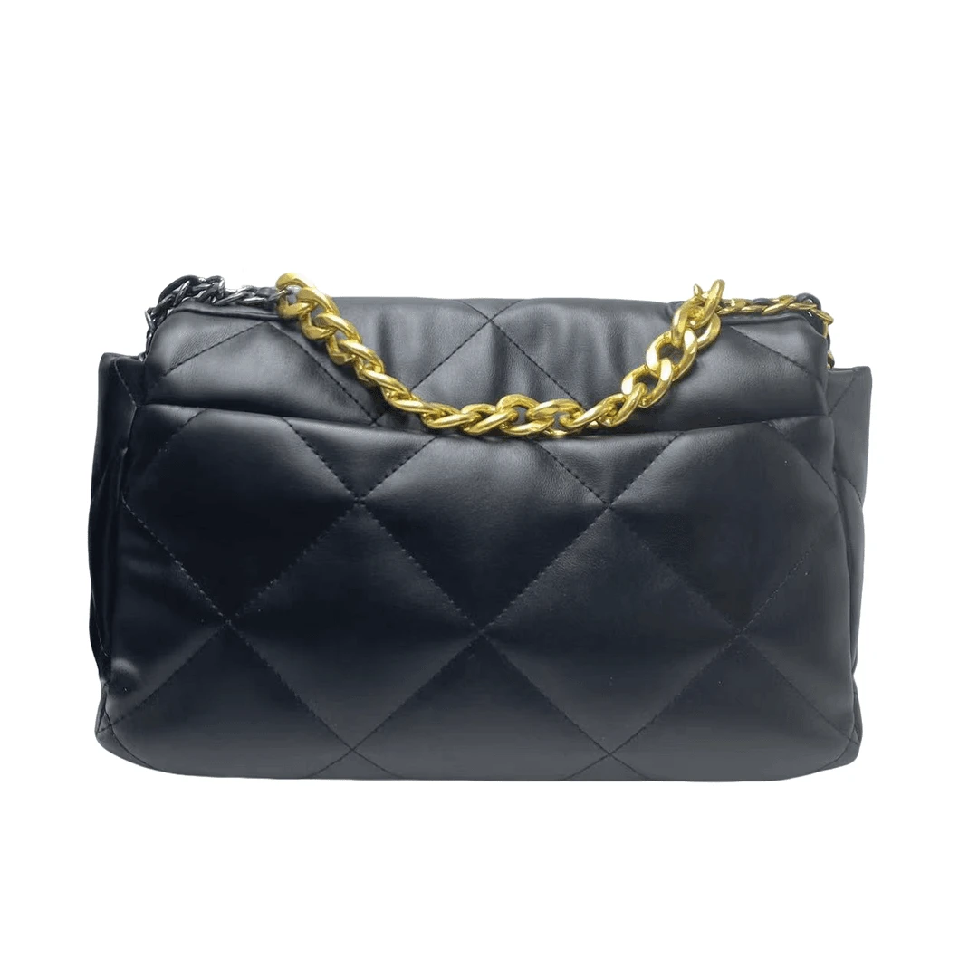 黑色菱格绣线大号链条包 32*11*20 CM-006（默认微瑕疵）