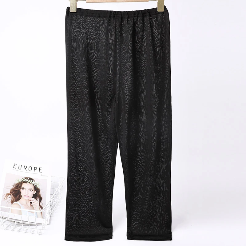 LANZIBES/蓝之蓓真丝打底裤桑蚕丝薄款透气百搭七分打底裤A3378