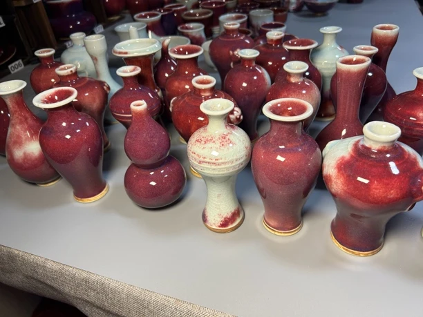 直播专卖链接玉石釉小花器 钧瓷