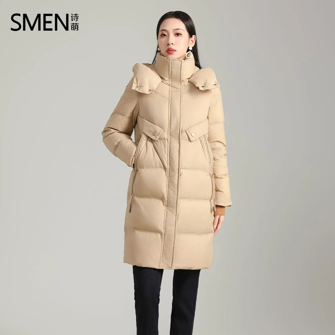 Smen诗萌羽绒服女款2023年冬新款高端潮流时尚宽松中长款保暖外套