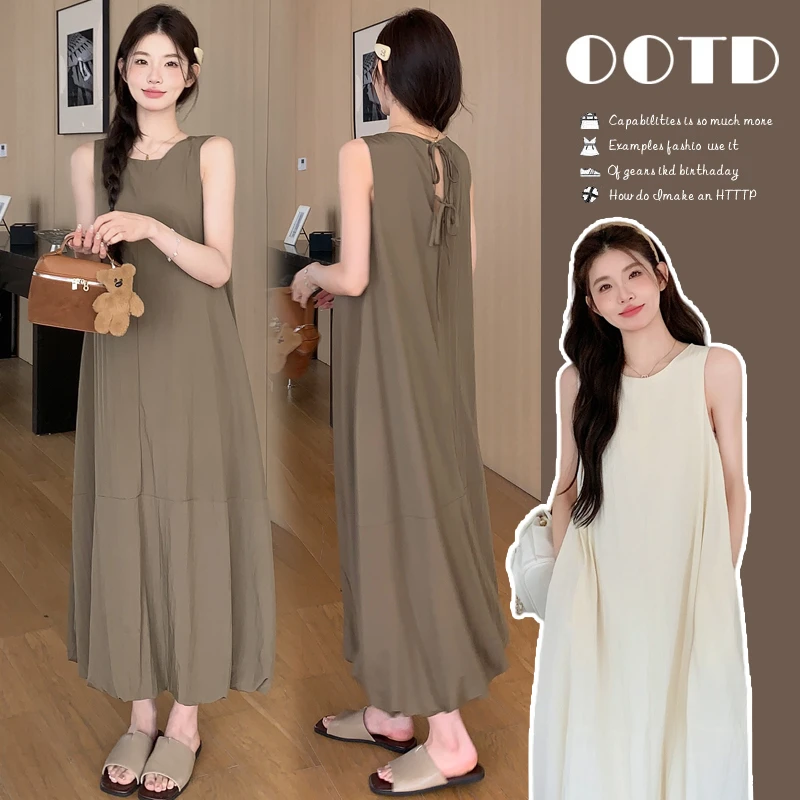 孕妇装夏款2024新款连衣裙女夏装时尚高级感短袖裙子夏季薄款套装