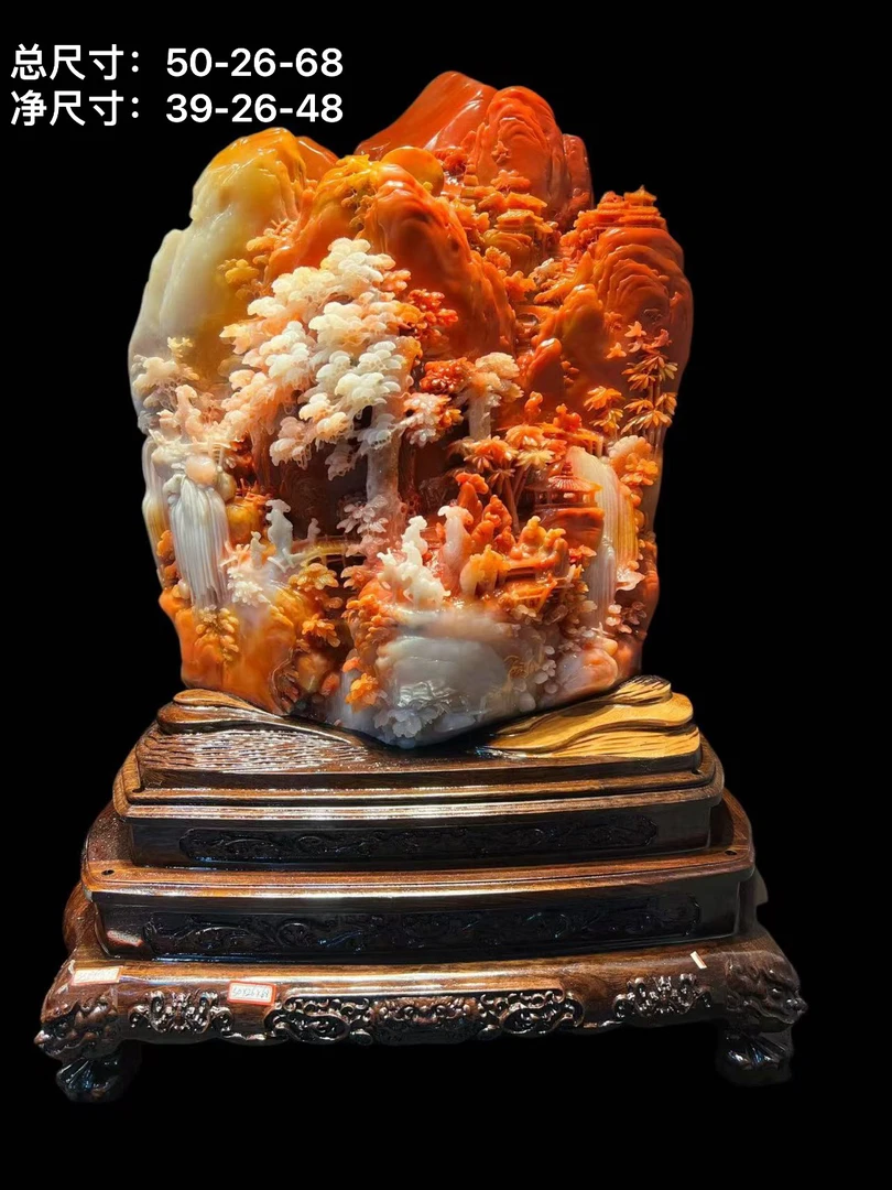 寿山石山水田黄印章印摆件貔貅手把件石雕工艺品入门玄关奇石金蟾