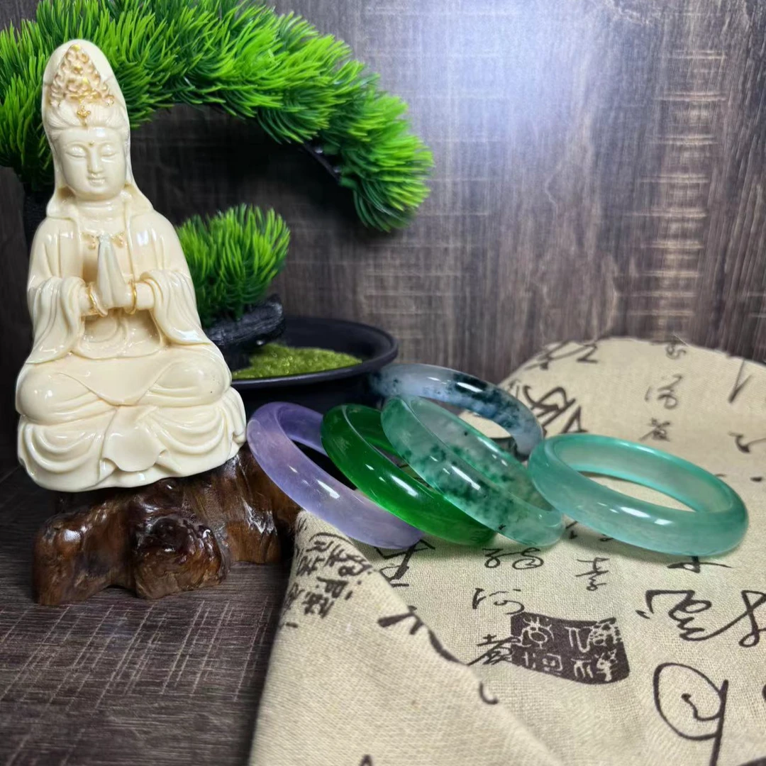 非金属珐琅手镯 正圈手镯通用链接  石英质玉天山翠简约手镯