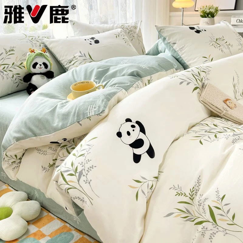 床上四件套全棉纯棉2025新款床单床笠学生宿舍床上三件套四季通用