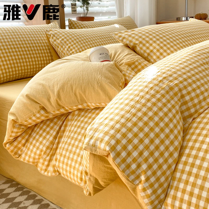 被套纯棉100全棉水洗棉被罩单件家用150x200x230单人被单学生宿舍