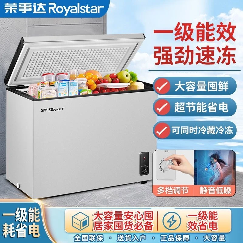 荣事达小冰柜单温小型全冷冻冷藏两用柜大容量商用冷柜一级节能