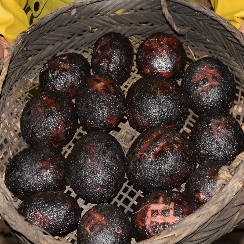 农村猪血丸子湖南柴火猪血丸子