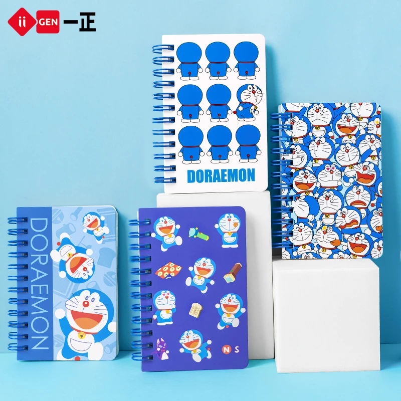 一正哆啦A梦口袋本 蓝胖子儿童线圈口袋本彩色小巧收纳方便手工