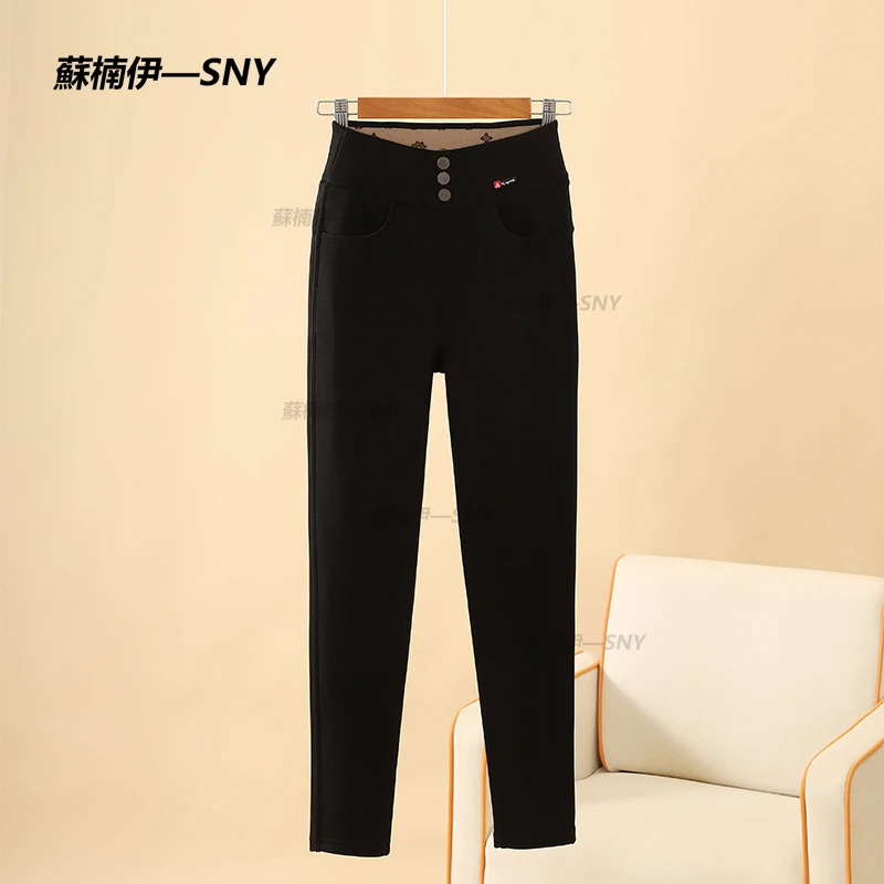 2025早春打底小黑裤外穿打底裤高腰紧身弹力女裤时尚显瘦女裤2320