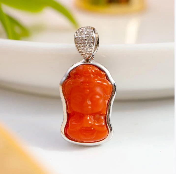 【贝姐宠粉】南红宝宝佛吊坠YDY1004