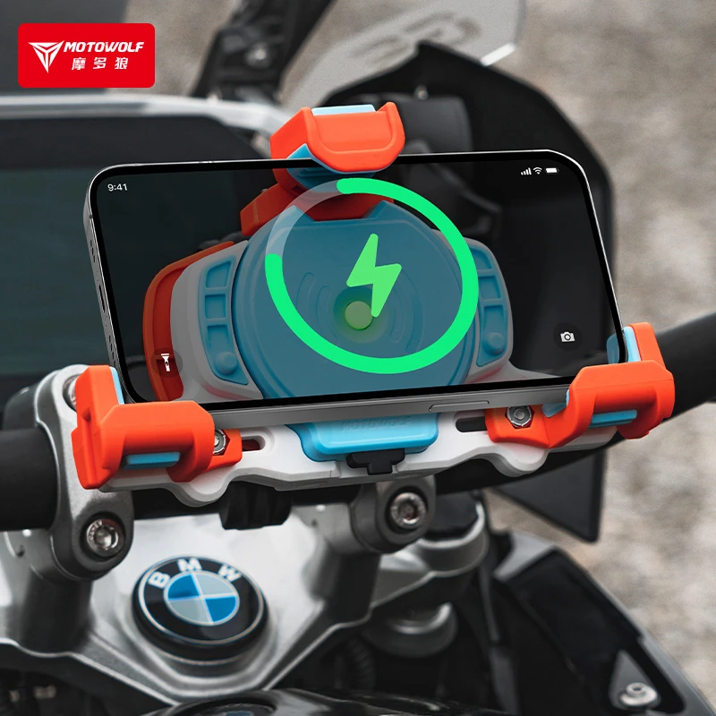 【直播】摩多狼摩托车骑行无线车载导航磐石手机支架缓震支架