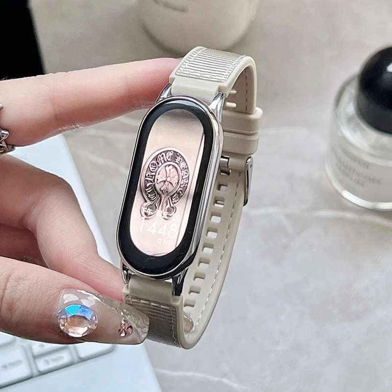 适用小米手环8/9表带7硅胶编织二合一尼龙3/4/5/6腕带NFC版男女潮