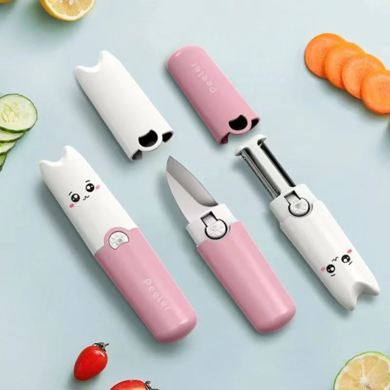 2023新款三合一多功能水果刀削皮刀家用厨房不锈钢刮皮刀瓜刨好物