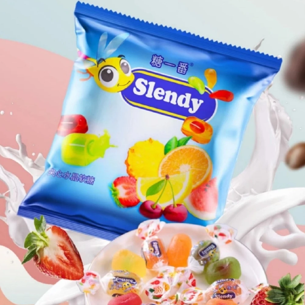 俄罗斯原装进口糖一番金蜻蜓什锦水果味夹心软糖500g/袋