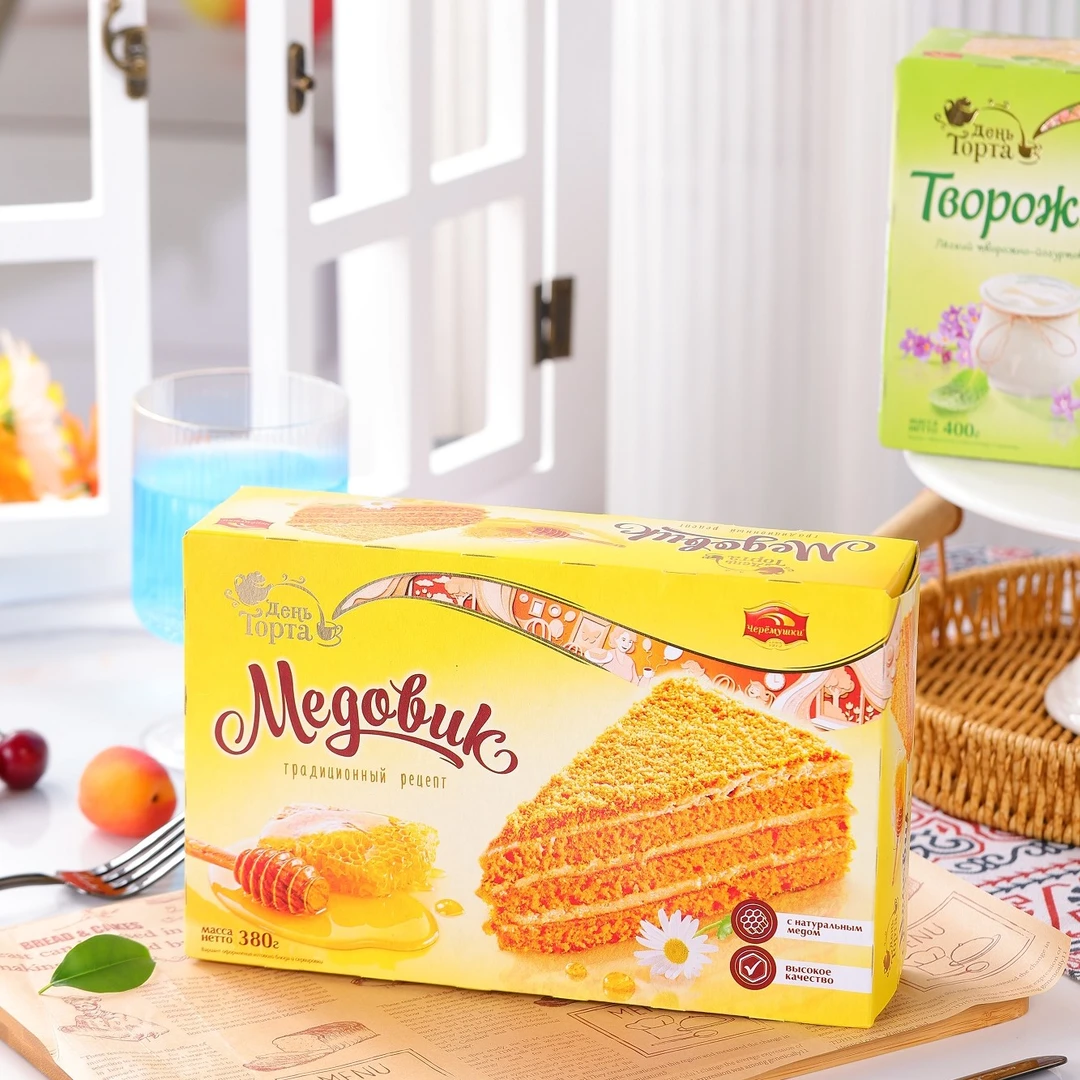 （两盒）俄罗斯IZP蜂蜜口味提拉米苏380g/盒