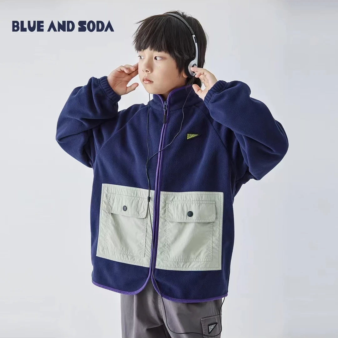 男童摇粒绒外套秋冬款2024冬装新款韩版中大童儿童保暖开衫上衣潮