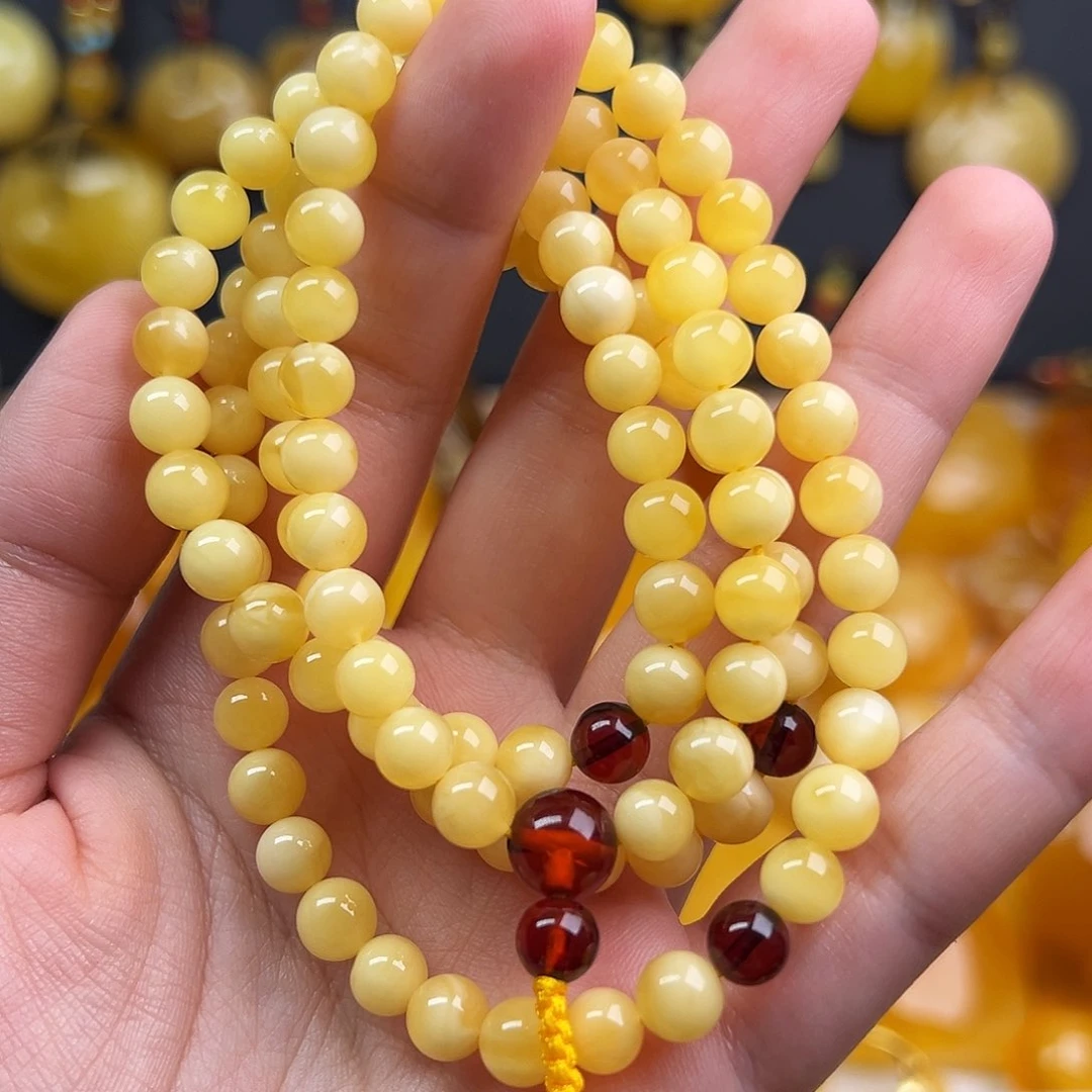 蜜蜡颈饰未镶嵌芹*蜜蜡