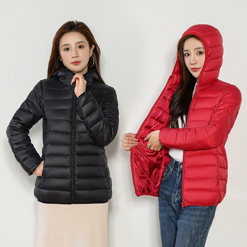 轻薄保暖棉服女秋冬棉衣23年新款宽松大码连帽小棉袄短款时尚外套