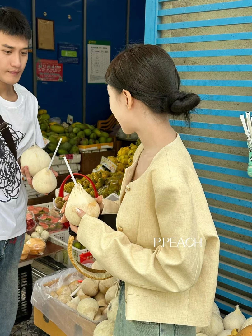 【P.Peach】韩版春季小香风西装外套 603