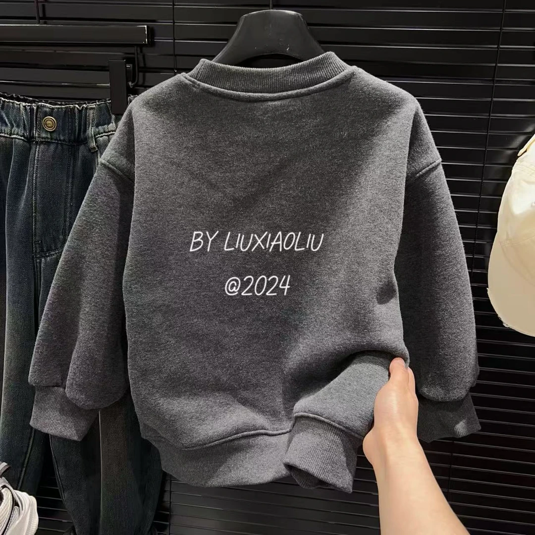 杭州六小六正版 BY LIUXIAOLIU韩版高货冬季儿童加绒卫衣12775